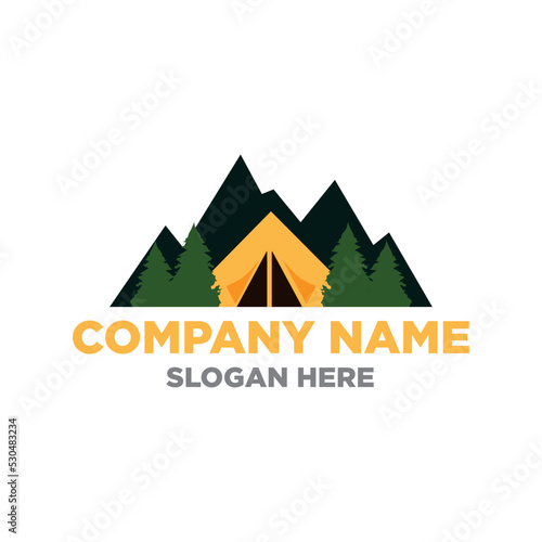 camping logo , adventure logo vector