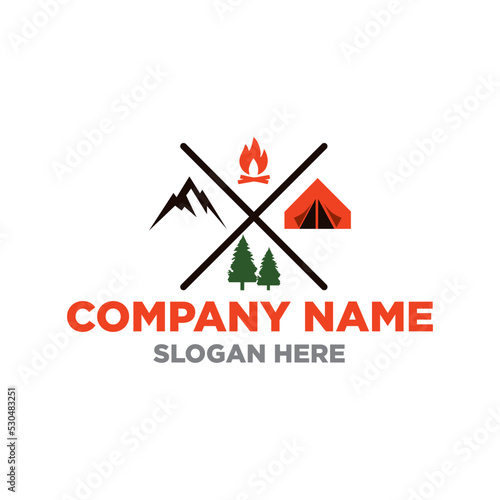 camping logo , adventure logo vector