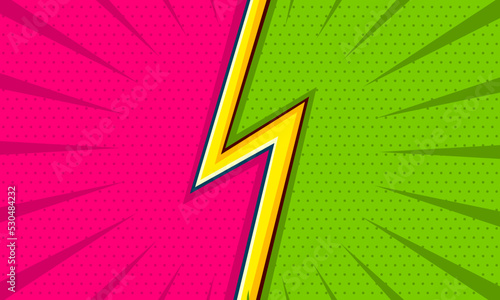 Comic cartoon versus background template