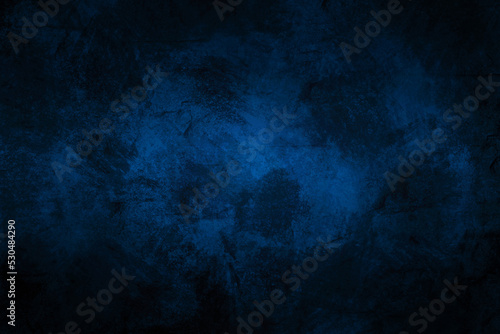 Cement wall background, dark blue gradient old wall pattern, blue abstract wall background, dark blue cement texture old wall pattern.