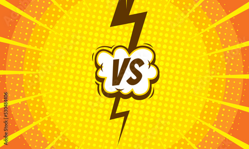 Comic cartoon versus background template