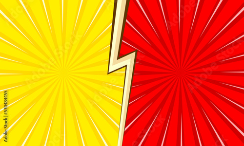 Comic cartoon versus background template