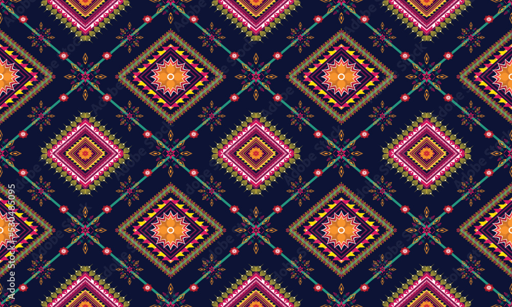 Geometric ethnic pattern for background,fabric,wrapping,clothing,wallpaper,Batik,carpet,embroidery style. Geometric ethnic pattern for background,fabric,wrapping,clothing,wallpaper,Batik,carpet,embroidery style.