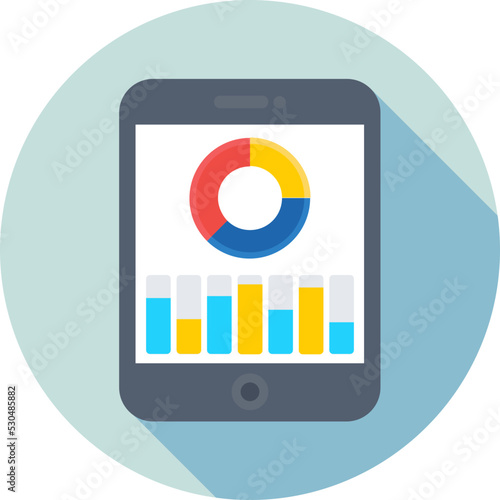 Analytics Colored Vector Icon 