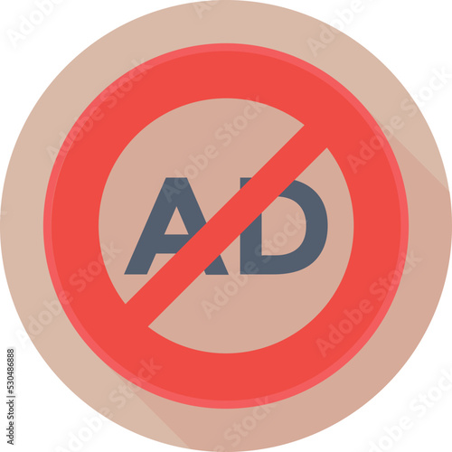 Adblock Colored Vector Icon