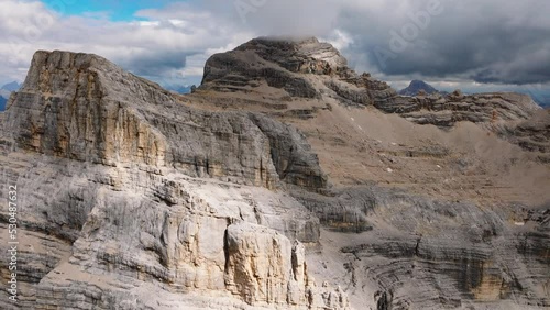 Wallpaper Mural Aerial circle view with orbit ascending of Mount Pelmo. Italy. Slow motion Torontodigital.ca