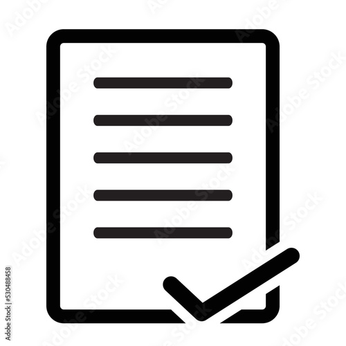 Paperwork completed vector icon