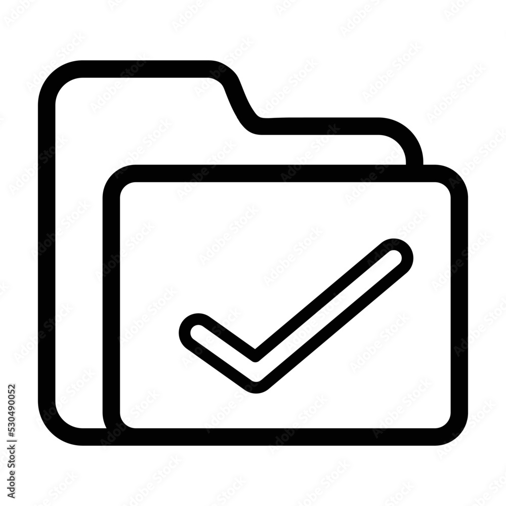 Ticked folder vector icon illustration sign
Ticked folder vector icon illustration sign