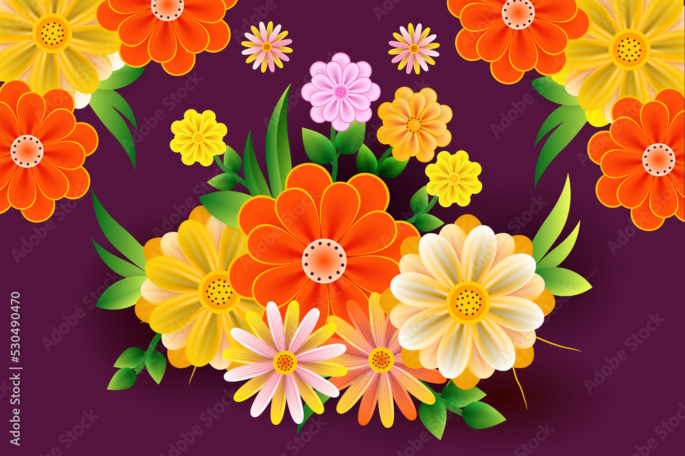 Obraz premium background with flowers