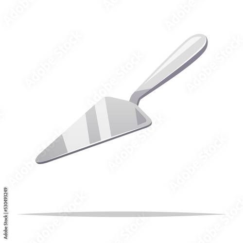 Cake shovel vector isolated illustration
