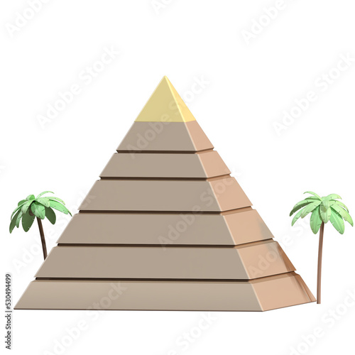 Pyramid illustration in 3D design