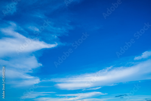 Blue sky with white clouds. on a clear day
