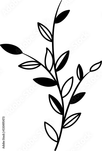 leaf line art