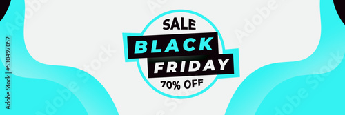 black friday white and blue abstract sale banner