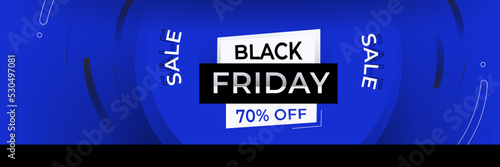 black friday blue abstract sale banner