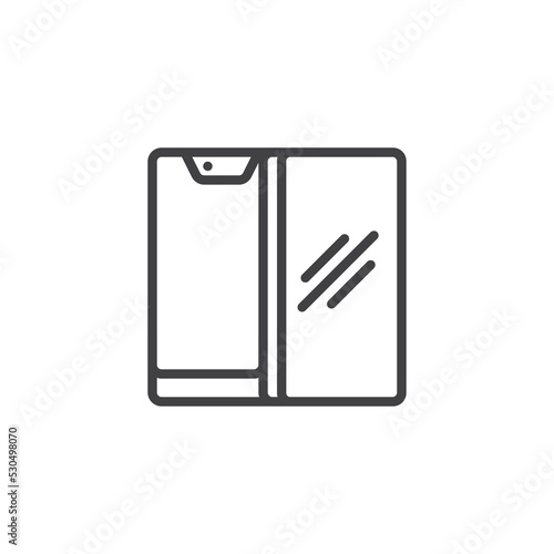 Phone protector case line icon