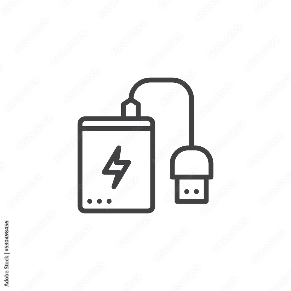 Power bank line icon Power bank line icon
