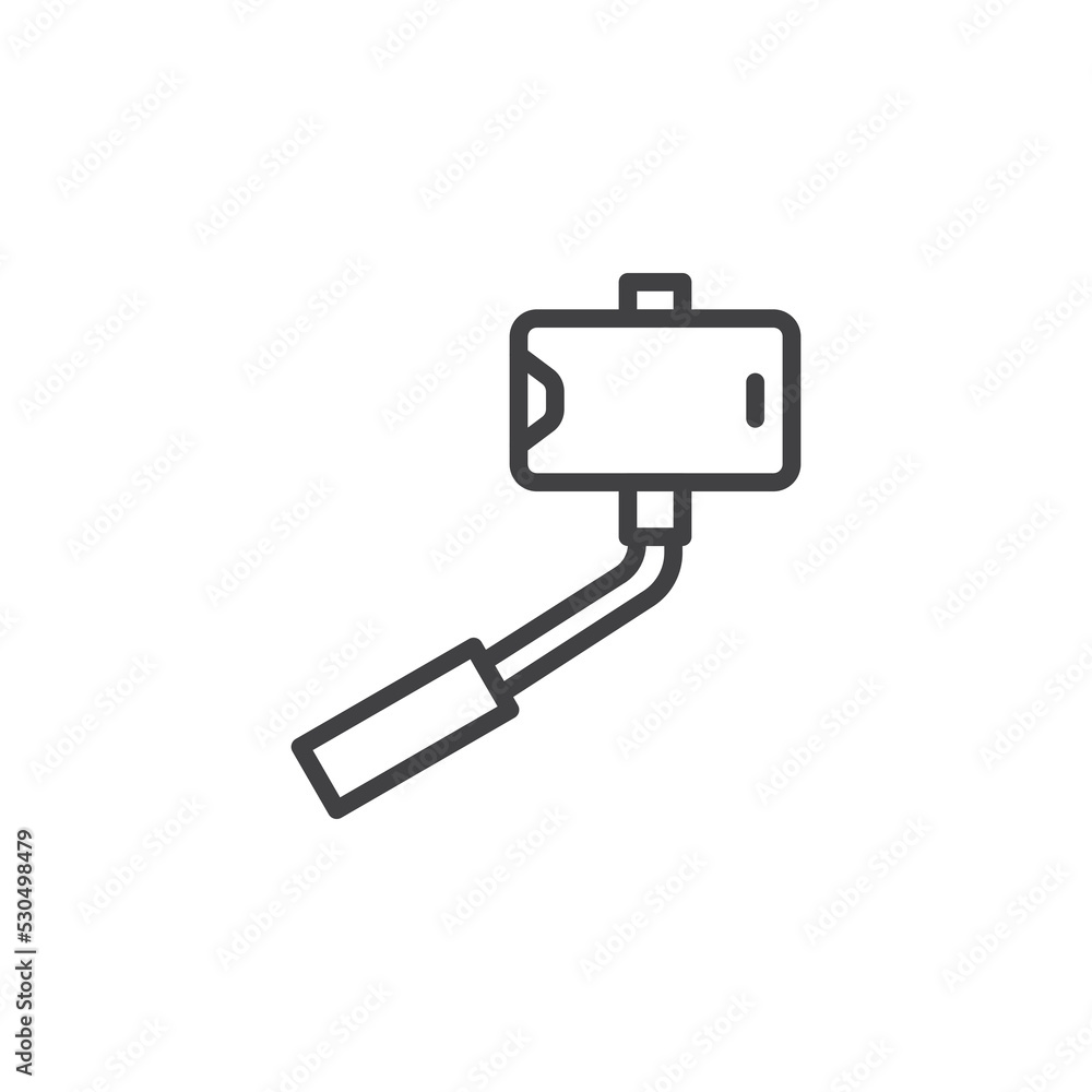 Selfie stick line icon Selfie stick line icon