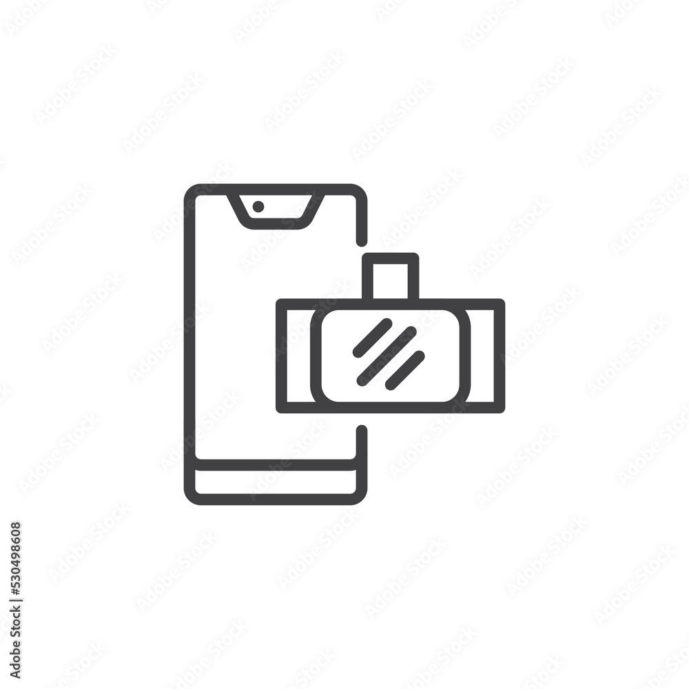 Mobile VR Headset line icon Mobile VR Headset line icon
