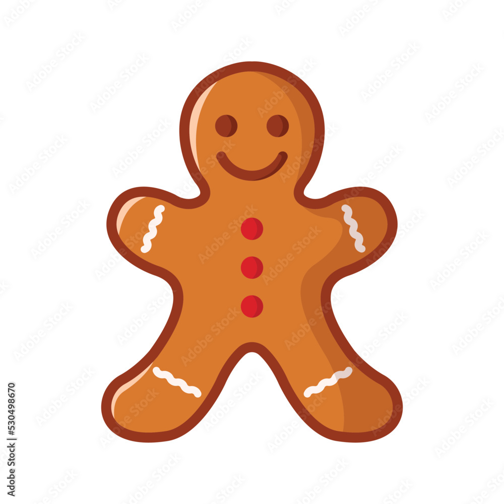 gingerbread icon vector design template in white background gingerbread icon vector design template in white background