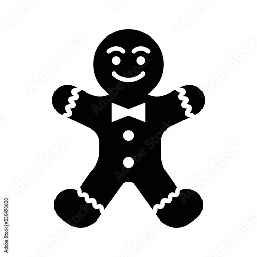 gingerbread icon vector design template in white background