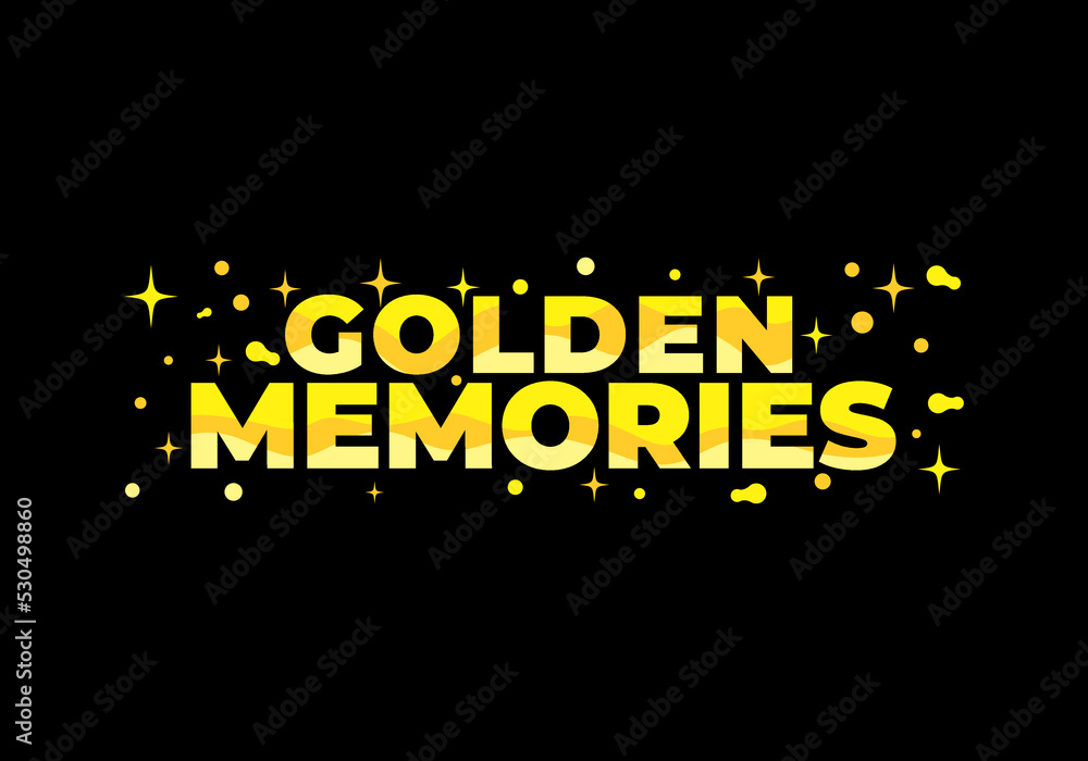 Text effect design, Golden memories Text effect design, Golden memories