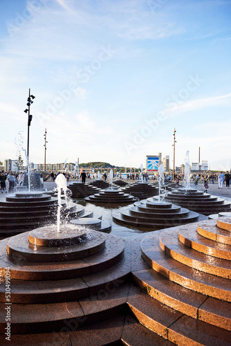 water fountain in Aalborg havn