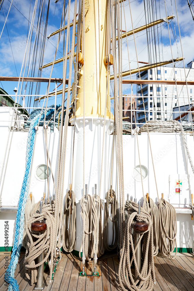 Obraz premium inside a large ship from Tall ship race