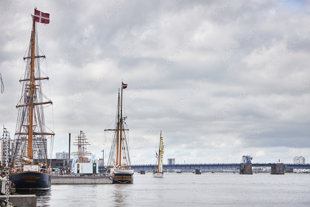 Large amazing ships from Tall Ship Race 2022 event in Aalborg 2022