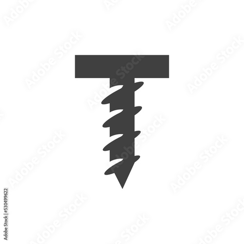 Letter T Screw Logo Template For Construction Ironmonger  Symbol Design