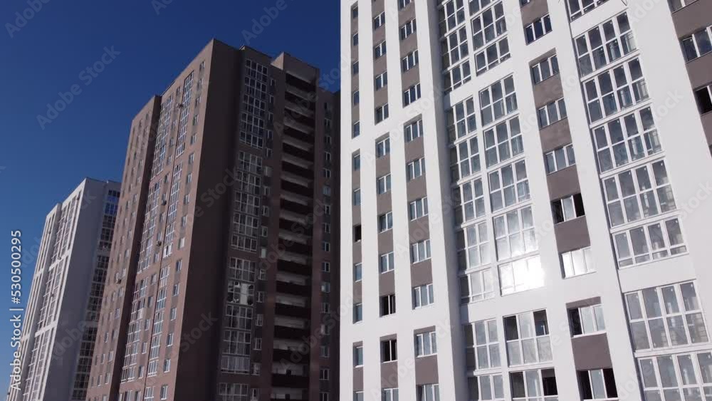 Aerial view of high-rise residential new buildings. Aerial view of high-rise residential new buildings.
