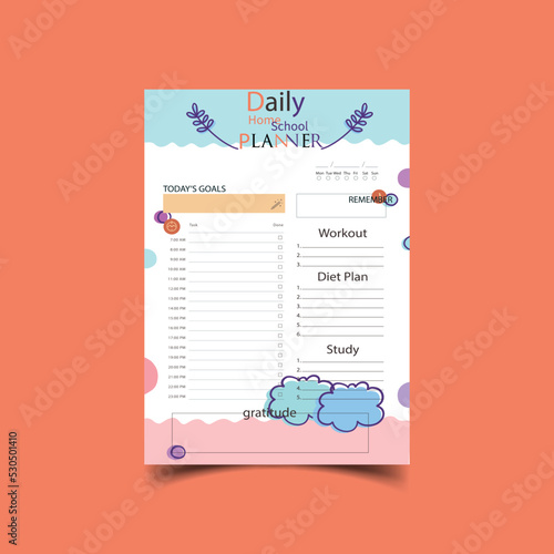 Homeschool Planner  KDP Interior template