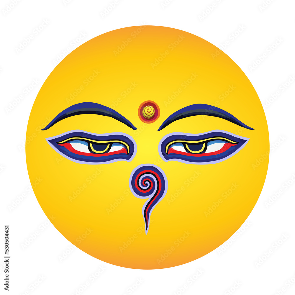 Buddha eyes vector illustrations, Wisdom Eyes vector. Wisdom Eyes