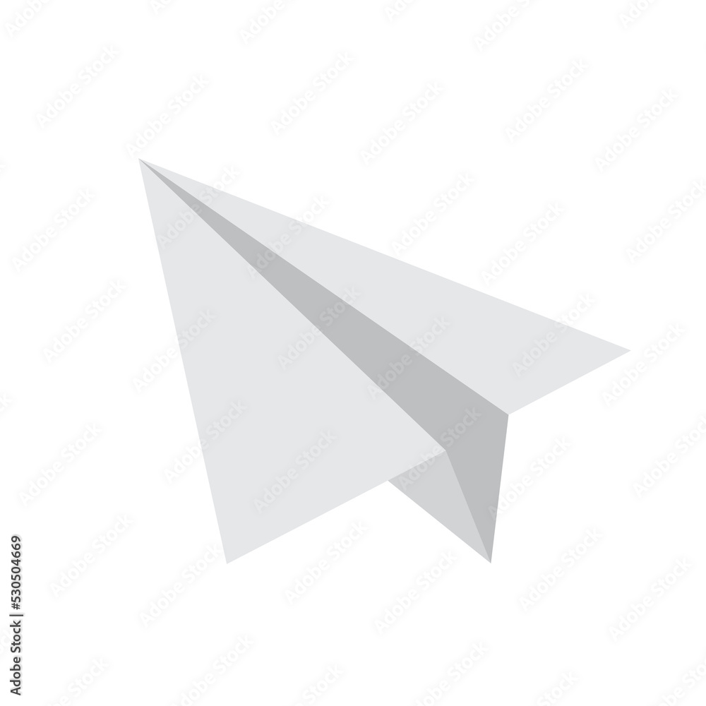 One direction and one red paper plane pointing in different way on white background. Business for innovative solution concept One direction and one red paper plane pointing in different way on white background. Business for innovative solution concept