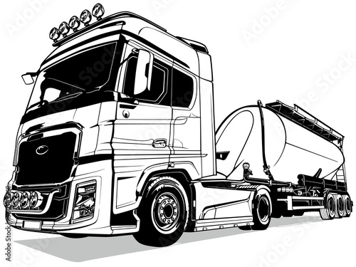 Drawing of a Truck with a T...