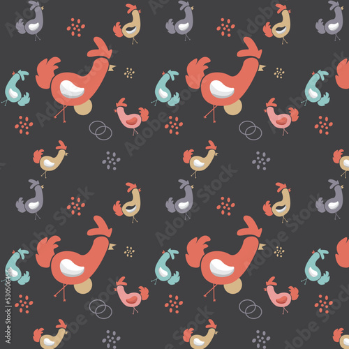 animal chicken design pattern can be used for pattern  clothes  wallapapper design needs