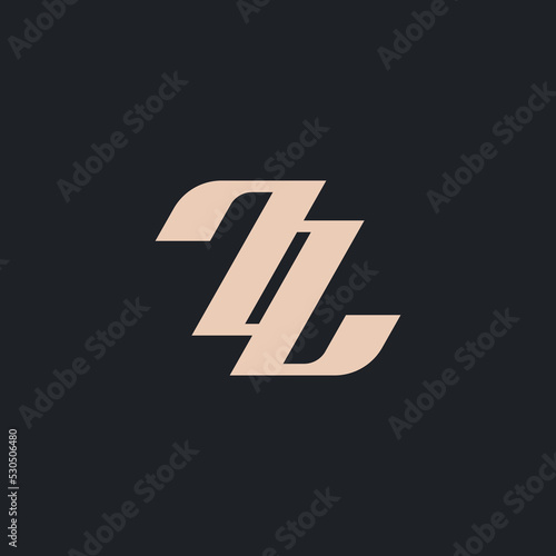 Initial Letter Z ZL LZ Monogram Logo Template. Initial Based Letter Icon Logo