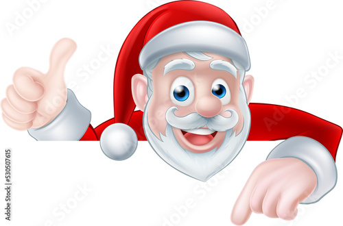 Christmas Santa Pointing