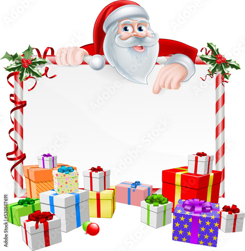 Santa Christmas Sign
