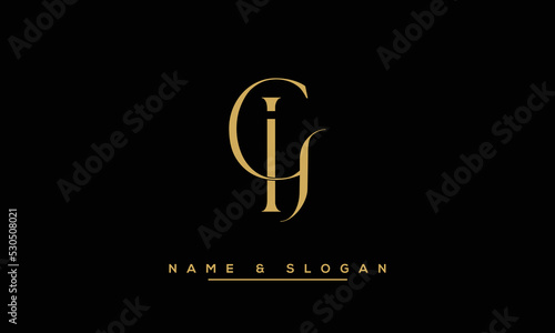 GI,  IG,  G,  I  Abstract  Letters  Logo  Monogram