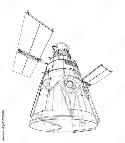 Hubble space telescope. Sattellite