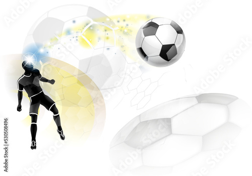 Soccer Silhouette Abstract Football Red Background