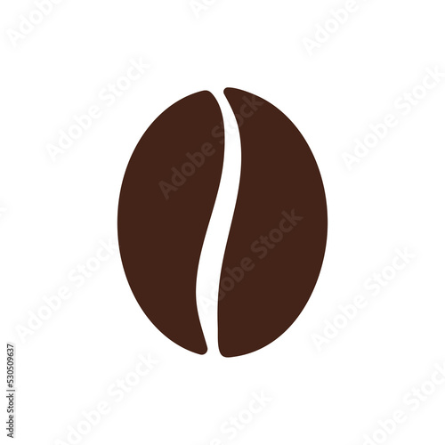 Single solid coffee bean icon