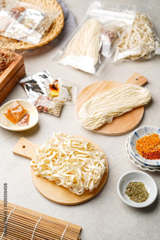 Misoa or misua are smooth and thin noodles made from wheat flour. These noodles are white in color, and are always sold in dried form. Misoa or misua are smooth and thin noodles made from wheat flour. These noodles are white in color, and are always sold in dried form.