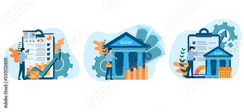 Finance Flat Bundle with People Illustration