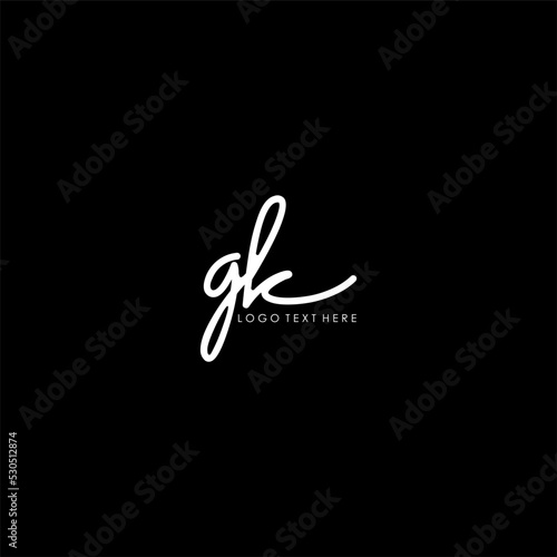 gk, gk letter logo, hand written gk logo, hand written logo