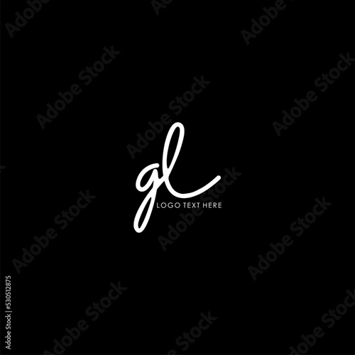 gl, gl letter logo, hand written gl logo, hand written logo