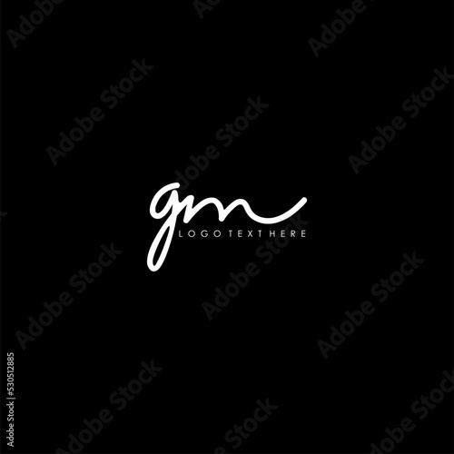 gm, gm letter logo, hand written gm logo, hand written logo