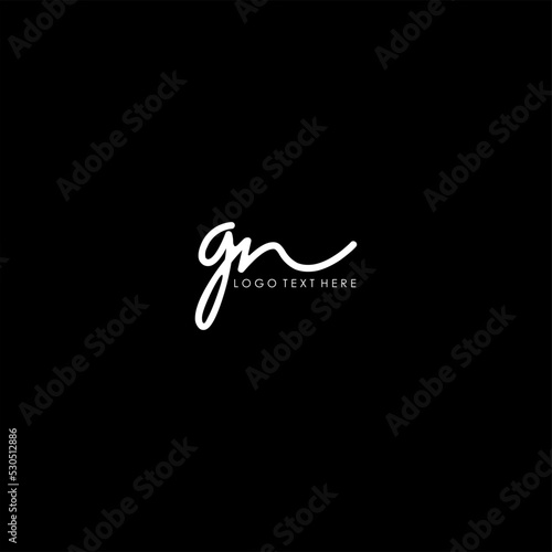 gn, gn letter logo, hand written gn logo, hand written logo