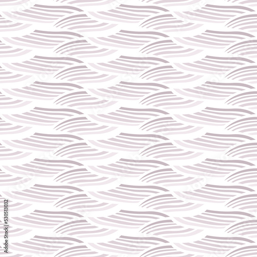 Fototapeta Naklejka Na Ścianę i Meble -  Japanese Curl Wave Line Vector Seamless Pattern